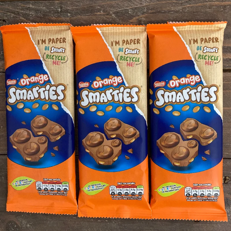 - Custom pet birthday cake4x Smarties Milk Chocolate Orange Bars (4x90g)