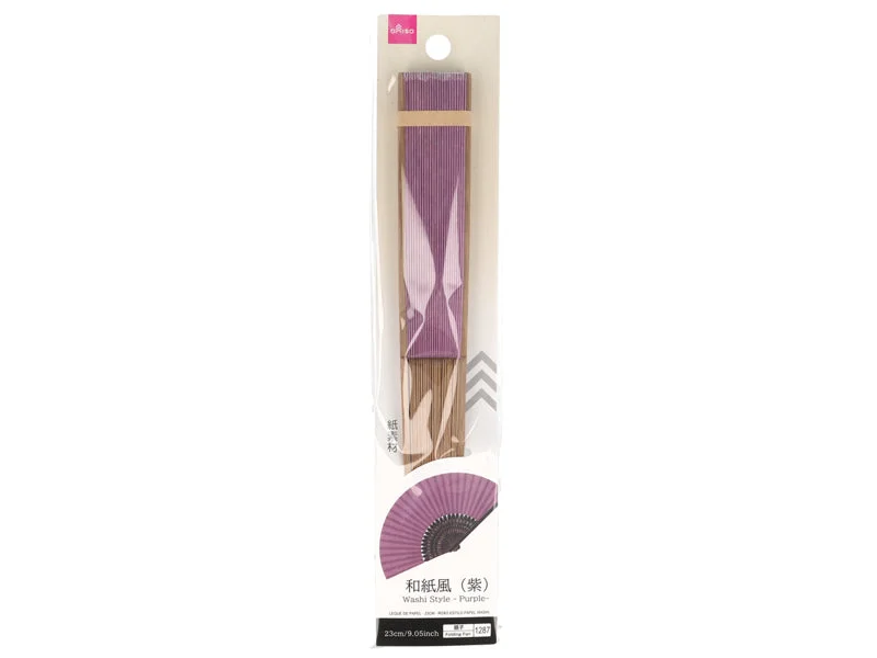 - Deodorizing cat litter tofu litterPaper Folding Fan -23cm - 9.05in - Washi Style - Purple-