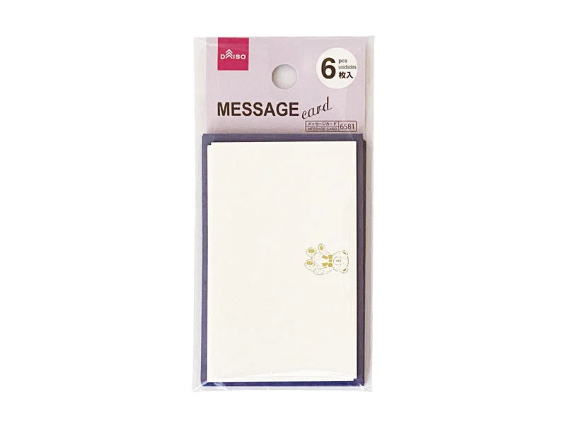 Pet ProductsMessage Card - Bear - One Point - 6 pcs -