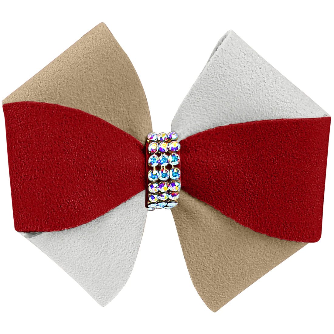 Pet lace clothesSusan Lanci Game Day Glam Red & Doe Pinwheel Bow Hair Bow