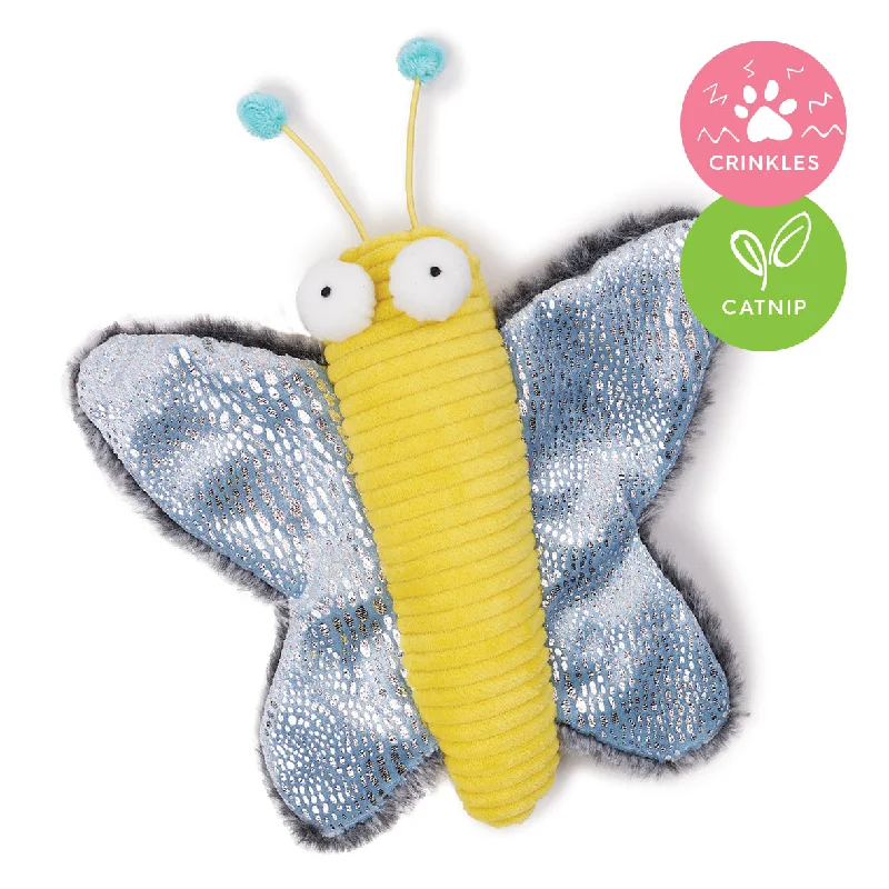 - Teething and chewing toys for puppiesButterfly Kicker w/ Crinkle & Catnip