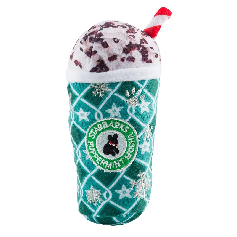 - Pet toy safety reviewsStarbarks Puppermint Mocha Green Stars Cup Dog Toy