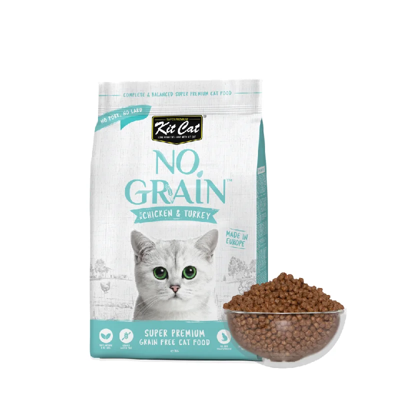  . **Health and Nutrition**  Kit Cat No Grain Dry Cat Food - Chicken & Turkey (1kg)