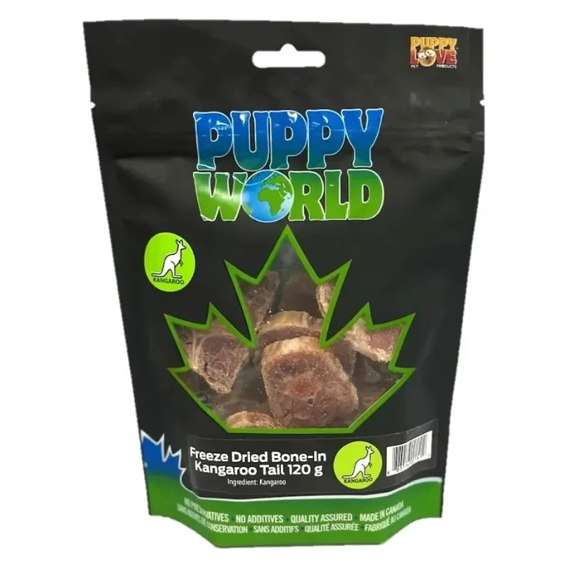 - Pet water dispenser UV sterilization versionFreeze Dried Dog Treat - PUPPY WORLD - Kangaroo Tail Discs - 120 g
