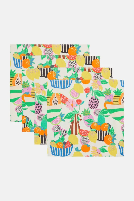 ---Fruitlet Napkin Set 4