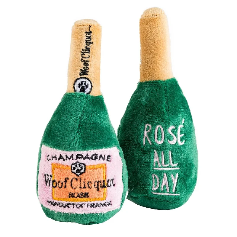 Pet toysWoof Clicquot Rosé Champagne Bottle Dog Toy