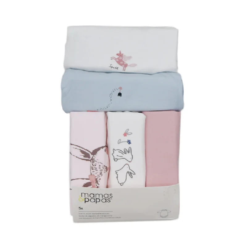 ---GIRLS L/S 5PC BODY SUIT M & P MDW-23 18-24M MP03