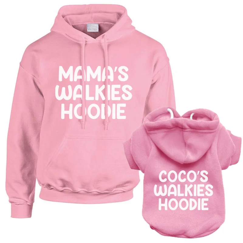  -Anti-slip claw protection raincoat FOR dogsMama & Dog Walkies Matching Pink Hoodies