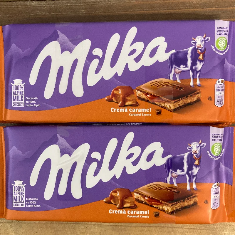 ---3x Milka Caramel Creme Chocolate Bars (3x100g)