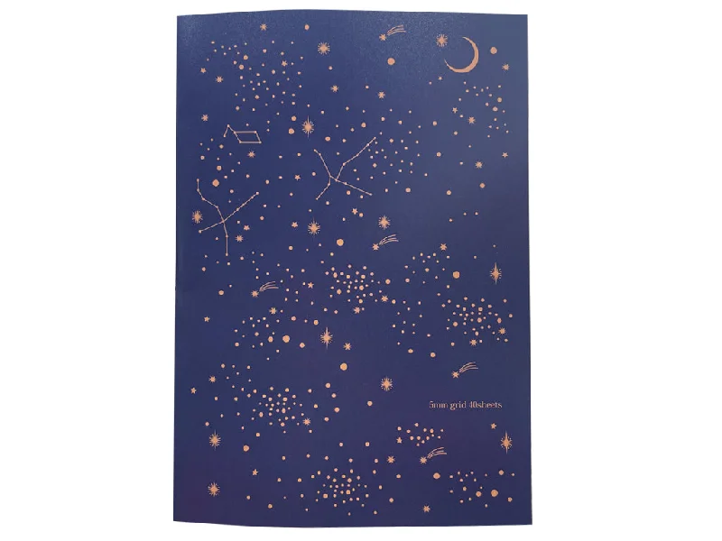 - Air box TSA certified check-inDesigned Cover Notebook A5 Grid 5mm 40sheets Night Sky - Air box TSA certified check-inDesigned Cover Notebook A5 Grid 5mm 40sheets Night Sky