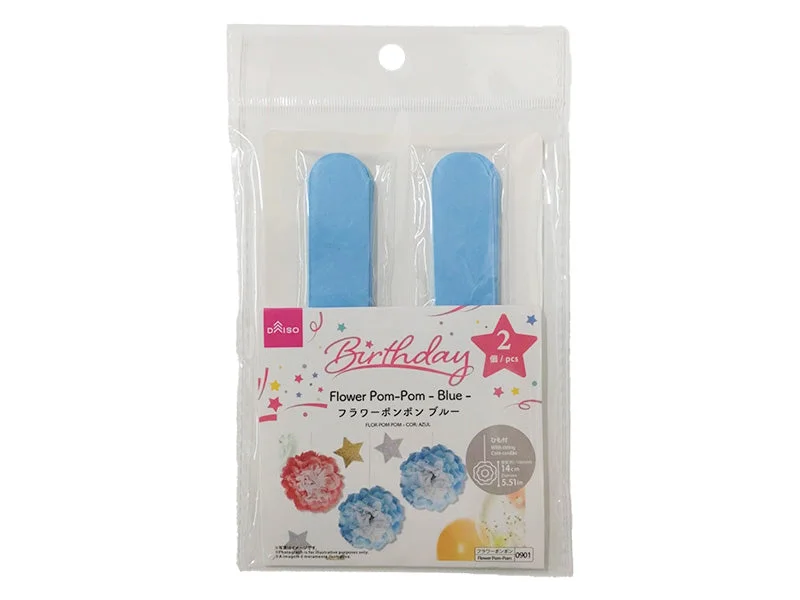 - Pet fence foldable indoorFlower Pom-Pom - Blue