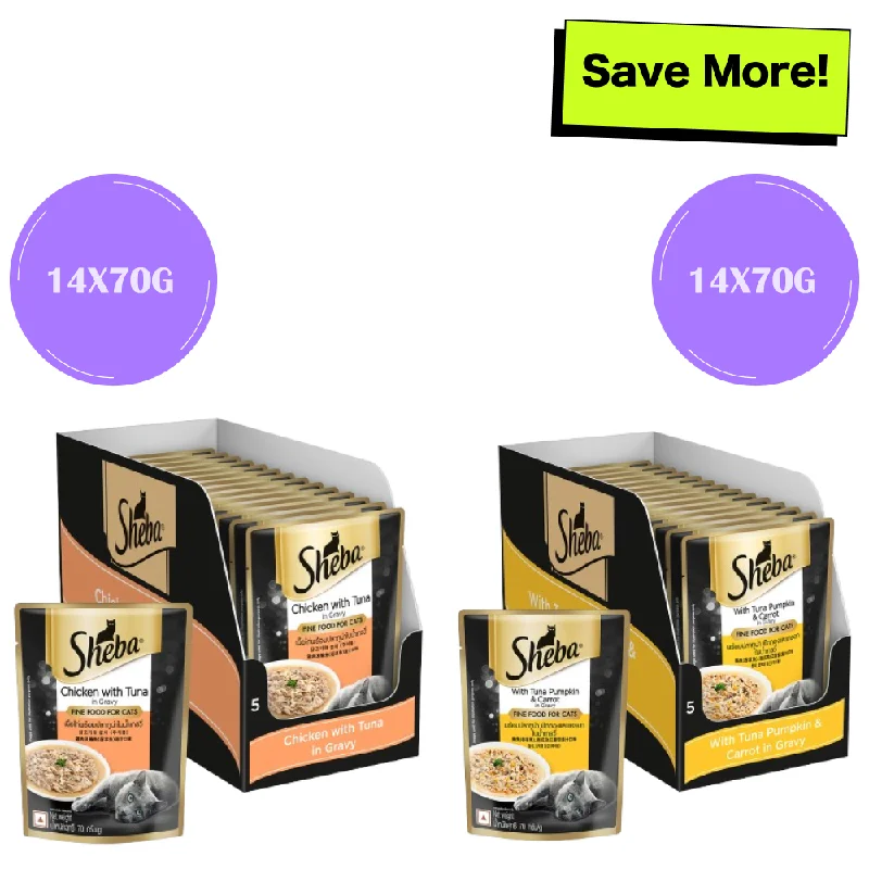 - Elderly dog ​​joint care mattressSheba Tuna Pumpkin & Carrot In Gravy and Chicken With Tuna In Gravy Rich Premium Adult  Fine Cat Wet Food Combo