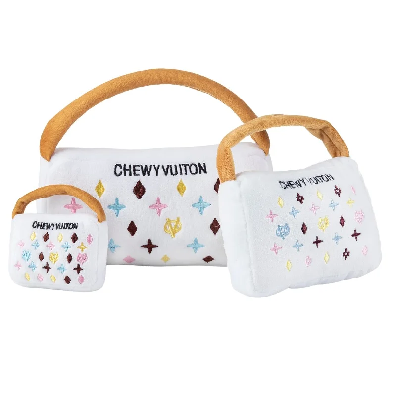 - Hamster toy recommendationsWhite Chewy Vuiton Handbag Dog Toy