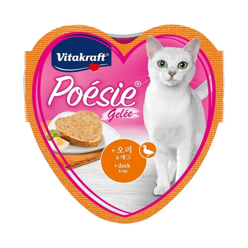- Weight management cat food Vitakraft Poesie Hearts Duck With Egg Jelly Tray Cat Food - Weight management cat food Vitakraft Poesie Hearts Duck With Egg Jelly Tray Cat Food