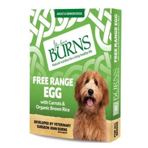 - Custom pet birthday cakeBurns Free Range Eggs with Carrots & Organic Brown Rice Trays 150g