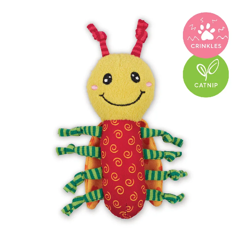  -Anti-slip claw protection raincoat FOR dogsCrinkle Ladybug with catnip