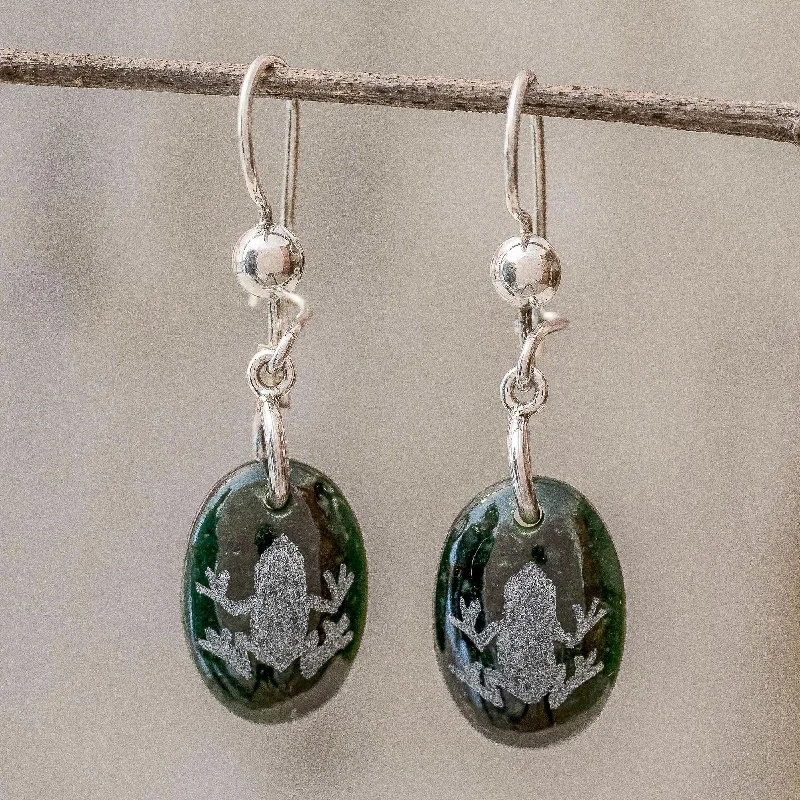 - Teething and chewing toys for puppiesLiving Nature - Frog Sterling Silver and Jade Frog Dangle Earrings