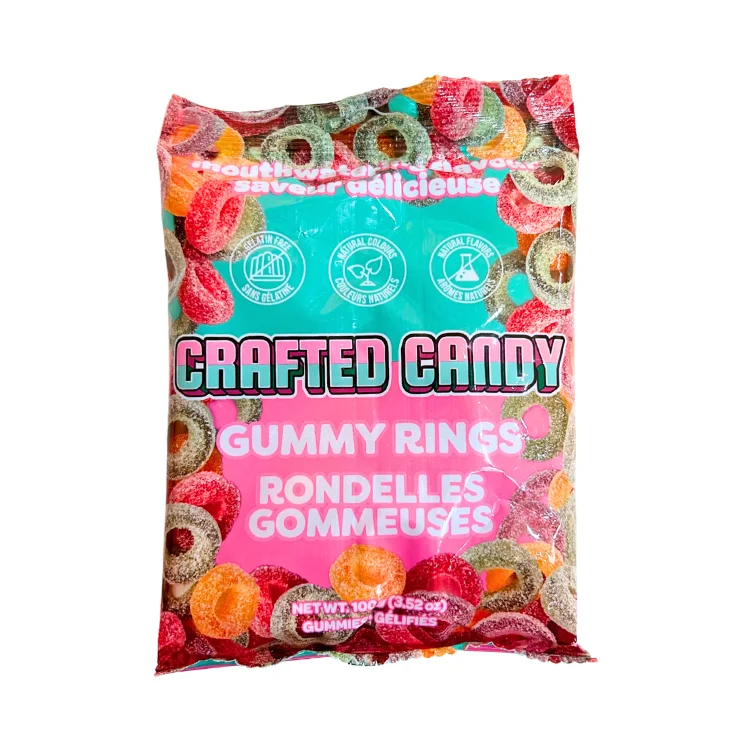 - Degradable pet feces bagCrafted Candy Gummy Rings - 100g