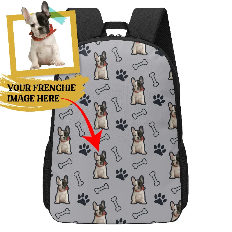 - Pet tear stain cleaning wipesCustom 17 Inch School Backpack with Your French Bulldog Image