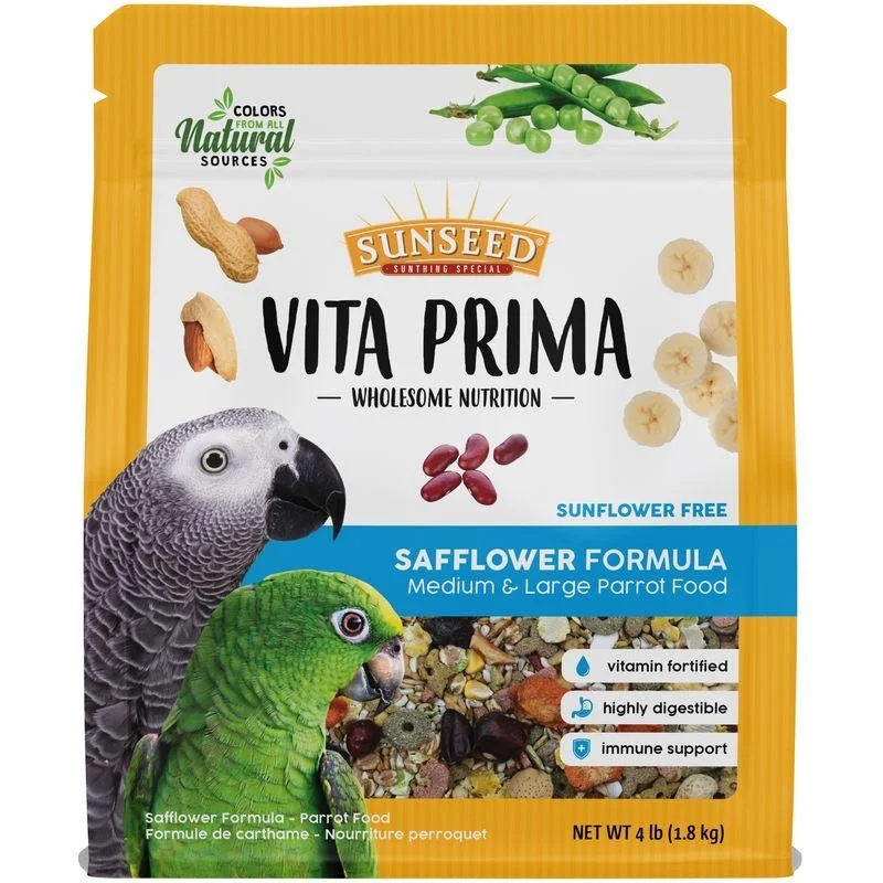 - Custom pet birthday cake*(Best By 2025-04-04)* Vita Prima - Safflower Formula Medium & Large Parrot Food - 4 lb