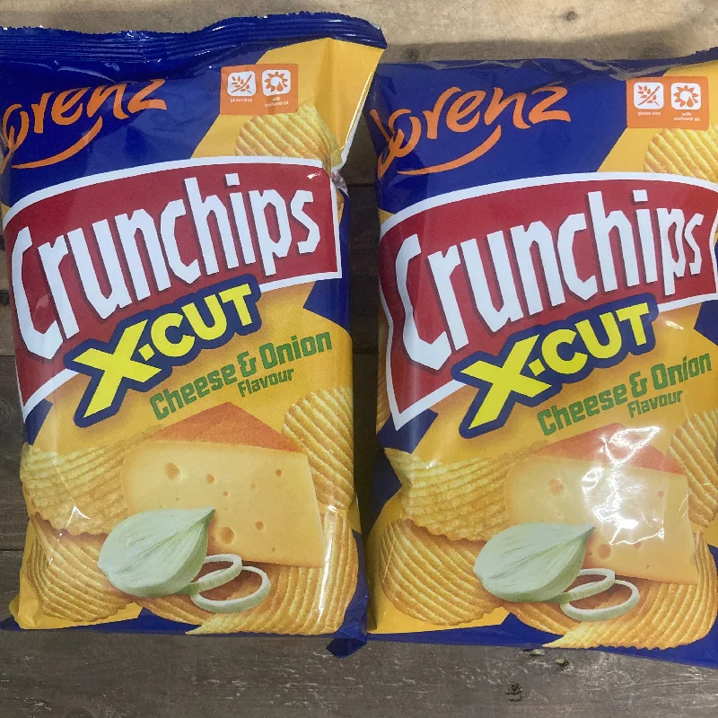 - Cat anti-jump window safety net4x Lorenz X-Cut Crunchips Cheese & Onion Flavour Bags (4x75g)
