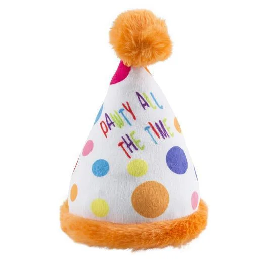 - Pet toy safety reviewsHappy Birthday Pawty Hat Dog Toy