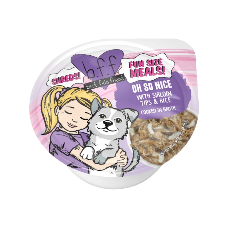 - Pet electric nail grinder silent model*(Best By 2025-04-30)* Wet Dog Food - B.F.F. Fun Size Meals - Oh So Nice - with Sirloin Tips & Rice - 2.75 oz cup