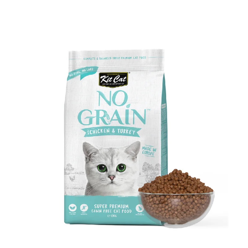    - Recommended online stores for cat food  Kit Cat No Grain Dry Cat Food - Chicken & Turkey (10kg)