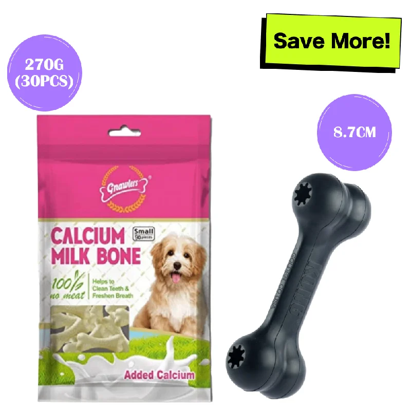 - Remote interactive pet feederGnawlers Calcium Milk Bone Treats & Kong Extreme Goodie Bone Toy Combo for Dogs