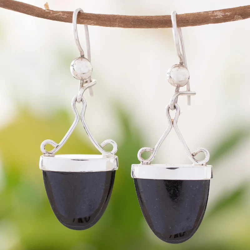 - Winter warm clothes for short-haired dogsPower of Life Artisan Crafted Black Jade and Sterling Silver Earrings