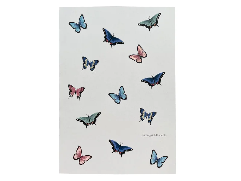- Organic cotton dog bibsDesigned Cover Notebook A5 Grid 5mm 40sheets Butterfly