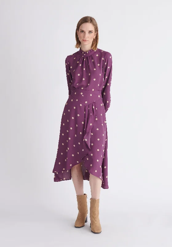 Asymmetric Polka Dot Skirt