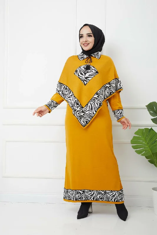 Turkish Modest Winter Dress Full Sleeve Womenswear MK102