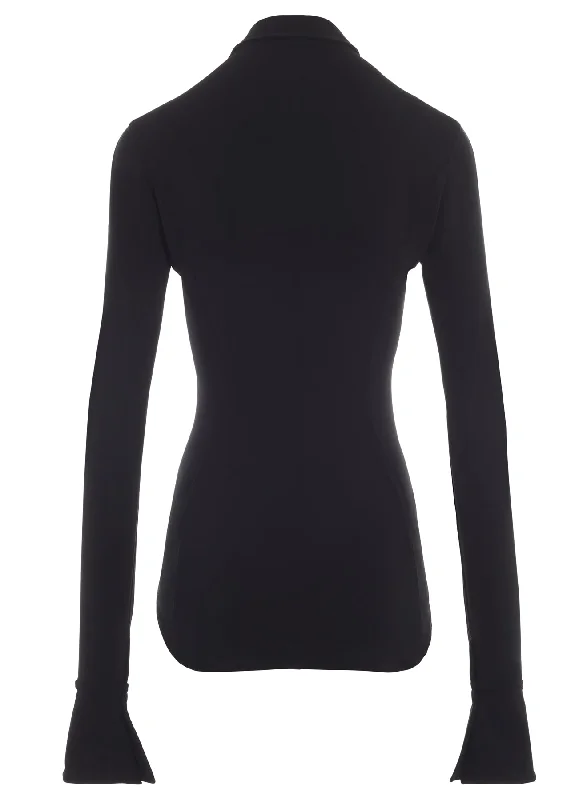 black long-sleeved jersey shirt