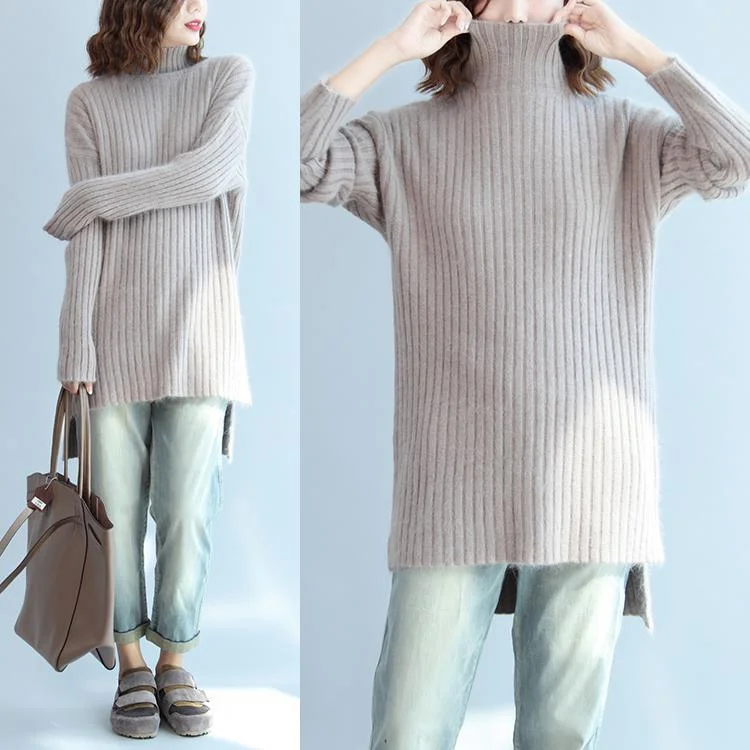 autumn thick warm woolen high neck sweater loose slim fit knitted sweaters