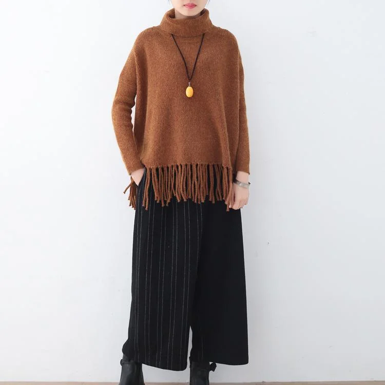 boutique brown knit tops casual batwing sleeve knit sweater tops