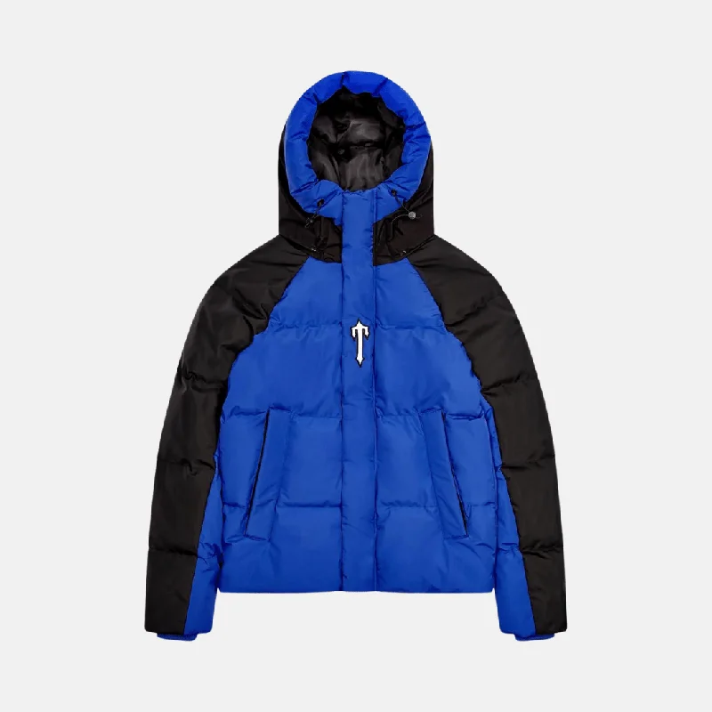 Trapstar Irongate AW23 Hooded Puffer Jacket - Black/Dazzling Blue