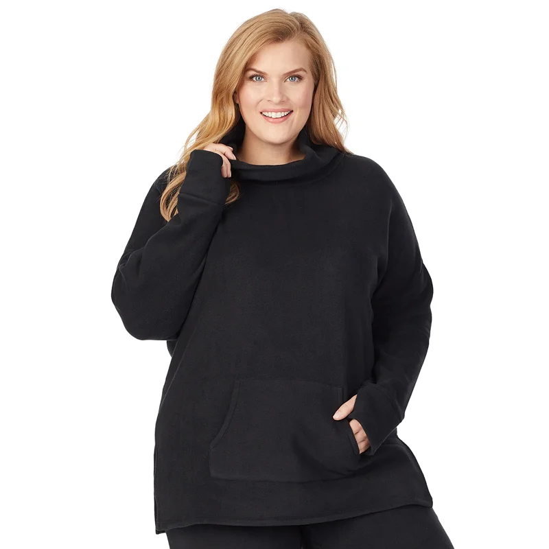 Fleecewear With Stretch Long Sleeve Tunic PLUS